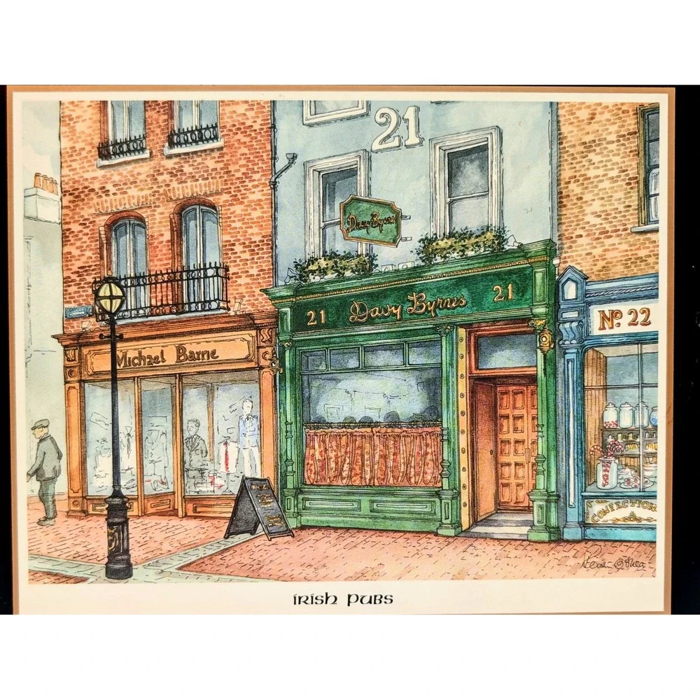 Vintage Pimpernel Irish Pubs Placemats Set of 6 Cork Backed Dublin Scenes